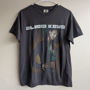 Alicia Keys Songs In A Minor 2001 Album Gray Oversized Heavy Graphic Tee Shirt